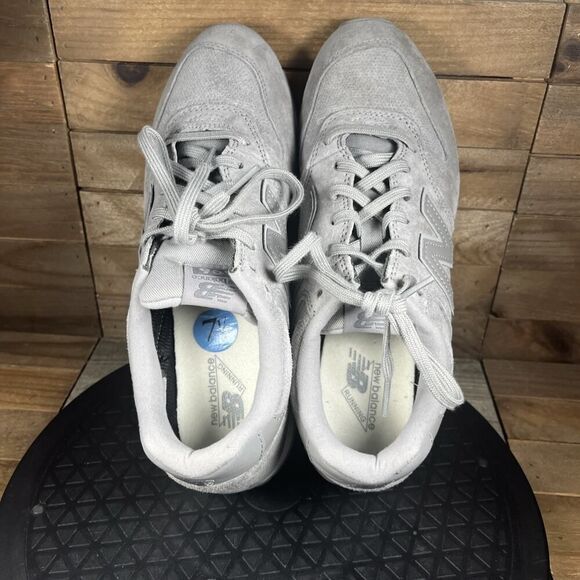 New Balance 696 Womens Size 7.5 Gray White Athletic Running Shoes Sneakers - Picture 5 of 10